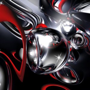 Luxusní obraz - červeno černá fantazie