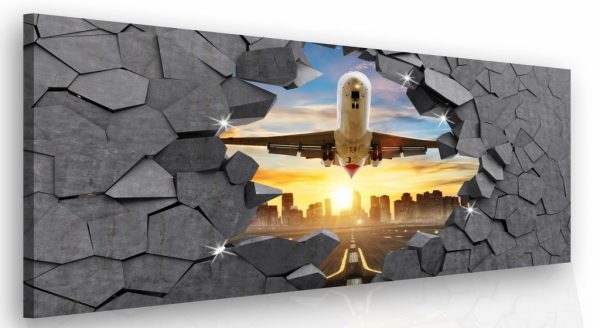 Luxusní obraz - letadlo v kameni