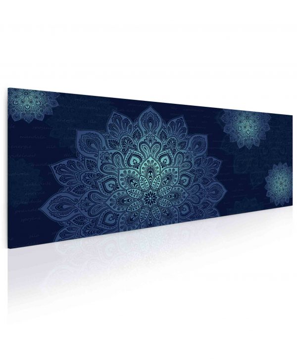 Mandala modrý obraz 100x40 cm