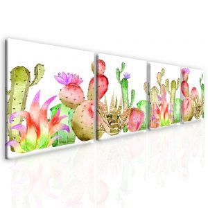 Obraz barevné kaktusy 200x60 cm