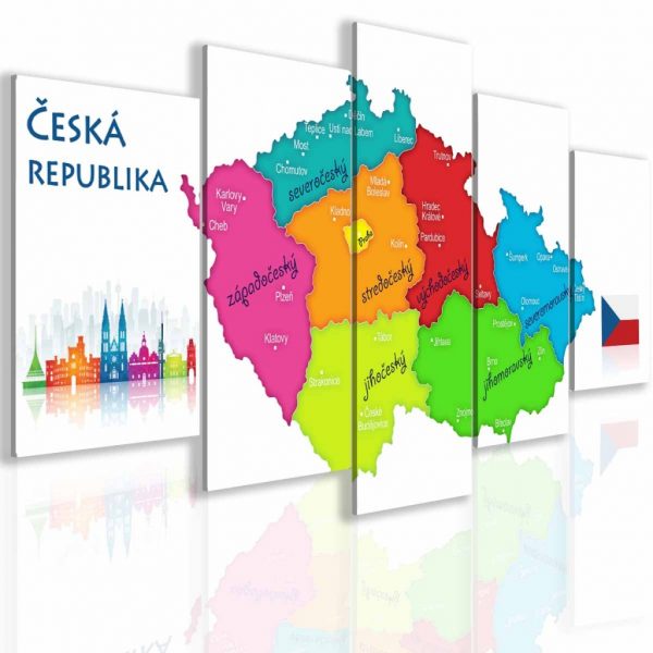 Obraz mapa České republiky