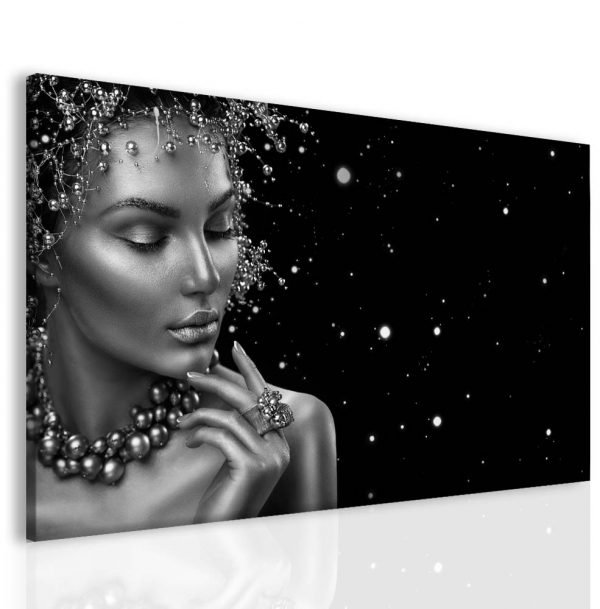 Obraz žena stříbrné odstíny 200x150 cm