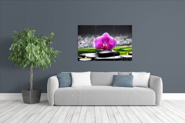 Vícedílný obraz - Orchidej při svíčkách - Image 2