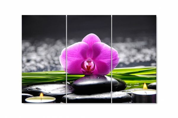 Vícedílný obraz - Orchidej při svíčkách - Image 4