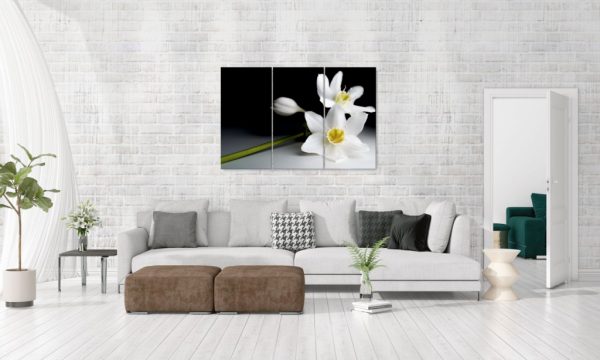 Vícedílný obraz - Orchidej ve tmě - Image 2