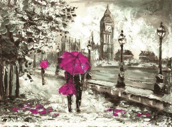 Malovaný obraz - procházka po Londýně