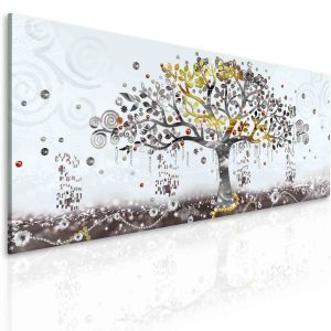 Obraz malovaný abstraktní strom 100x40 cm