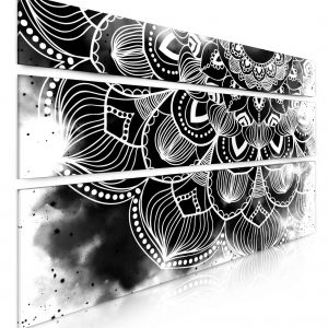 Obraz atypická černobílá mandala