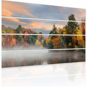 Vícedílný obraz Podzimní jezero