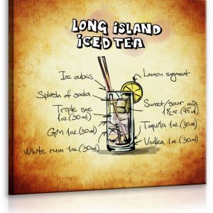 Obraz cedule Long Island Iced Tea 40x40 cm