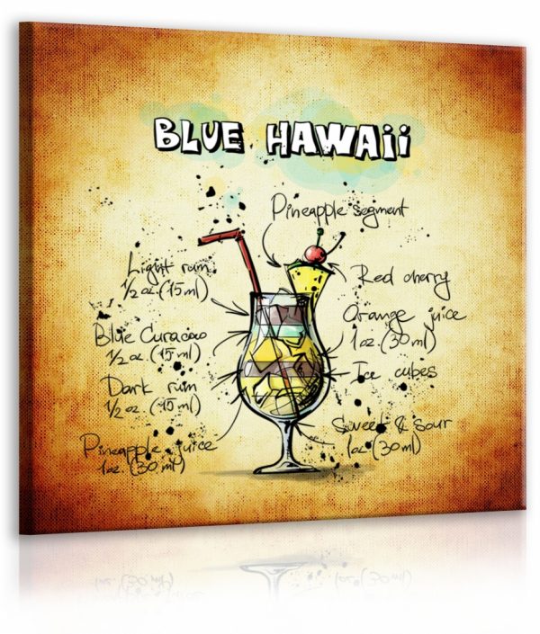 Obraz cedule Blue Hawaii 40x40 cm