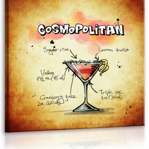 Obraz cedule Cosmopolitan 40x40 cm