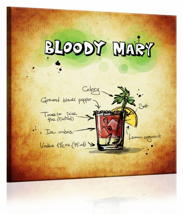 Obraz cedule Bloody Mary 40x40 cm