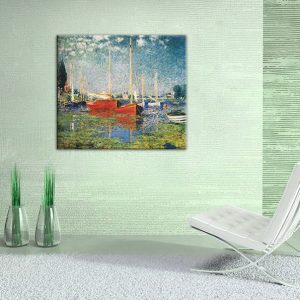 Obraz na plátne ČERVENÉ LODE V ARGENTEUIL – Claude Monet  REP073