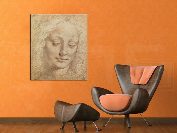 Obraz na plátne HLAVA ŽENY 3 – Leonardo Da Vinci REP176