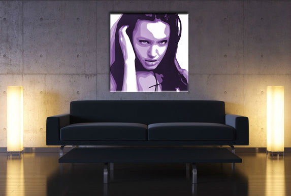 Ručne maľovaný POP Art obraz Angelina Jolie  aj2