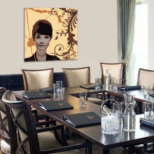 Ručne maľovaný POP Art obraz Audrey Hepburn  ah7