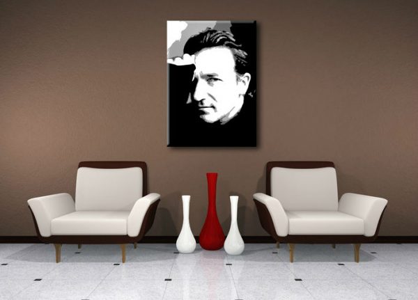 Ručne maľovaný POP Art obraz Bono-U2  bono