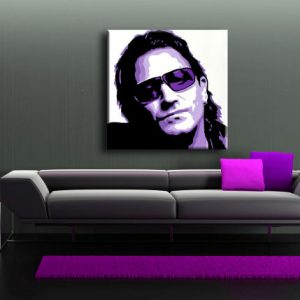 Ručne maľovaný POP Art obraz Bono-U2  bono3