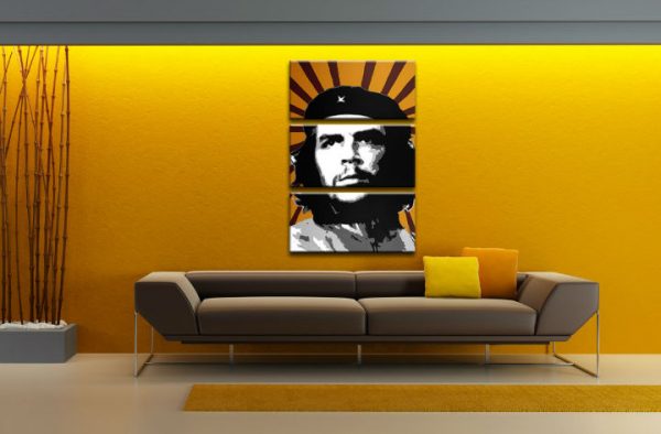 Ručne maľovaný POP Art obraz Che Guevara 3 dielny  che