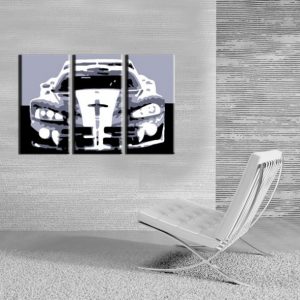 Ručne maľovaný POP Art obraz Dodge Viper GTS 3 dielny  vip