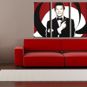 Ručne maľovaný POP Art obraz James Bond 3 dielny  bond
