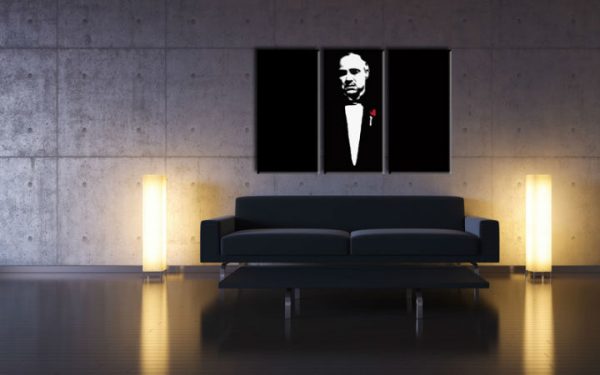 Ručne maľovaný POP Art obraz Marlon Brando 3 dielny  gwr