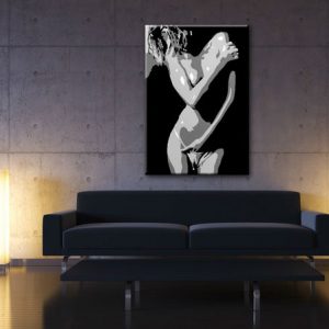 Ručne maľovaný POP Art obraz Nude Woman  nak