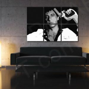 Ručne maľovaný POP Art obraz Scarface - AL PACINO 6 dielny  al38