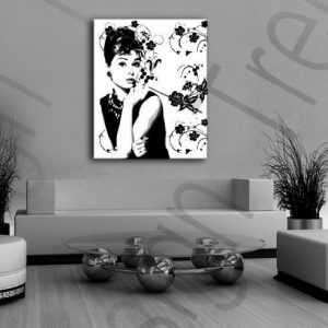 Ručne maľovaný POP Art obraz Zľava -15% Audrey Hepburn ah4