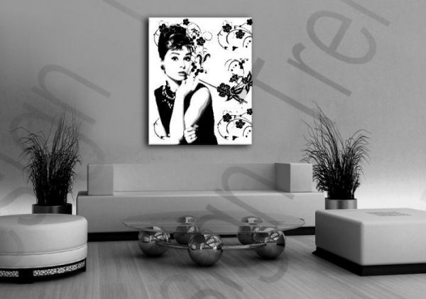 Ručne maľovaný POP Art obraz Zľava -15% Audrey Hepburn ah4