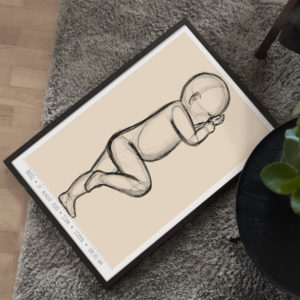 Obraz k narodeniu bábätka v skutočnej veľkosti - 60x40cm