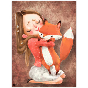 Obraz na stenu - Dievča s líškou