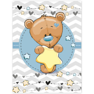 Obraz rozkošného medvedíka s hviezdou