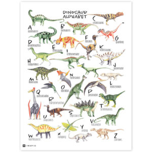 Obrazy na stenu do detskej izby - Dinosauria abeceda