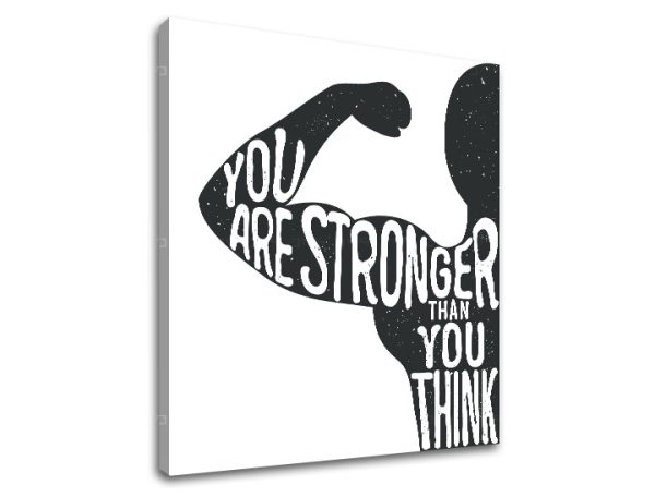 Motivačný obraz Zľava 60 % na stenu You are stronger 30x30 cm