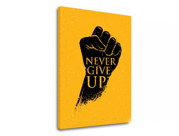 Motivačný obraz na stenu Zľava 60 % Never give up 30x40 cm
