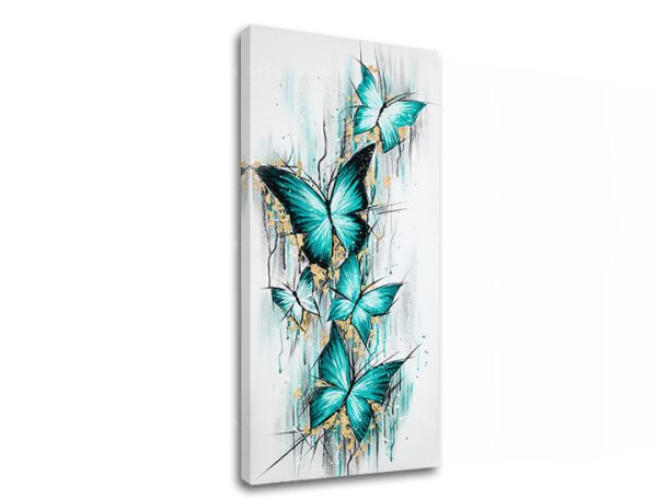 Obraz na plátne Zľava 60 % MOTÝLE 70x40 cm