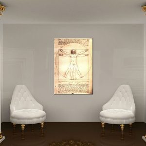 Obraz na plátne Zľava 35 % VITRUVIÁNSKY MUŽ– Leonardo Da Vinci 100x70 cm