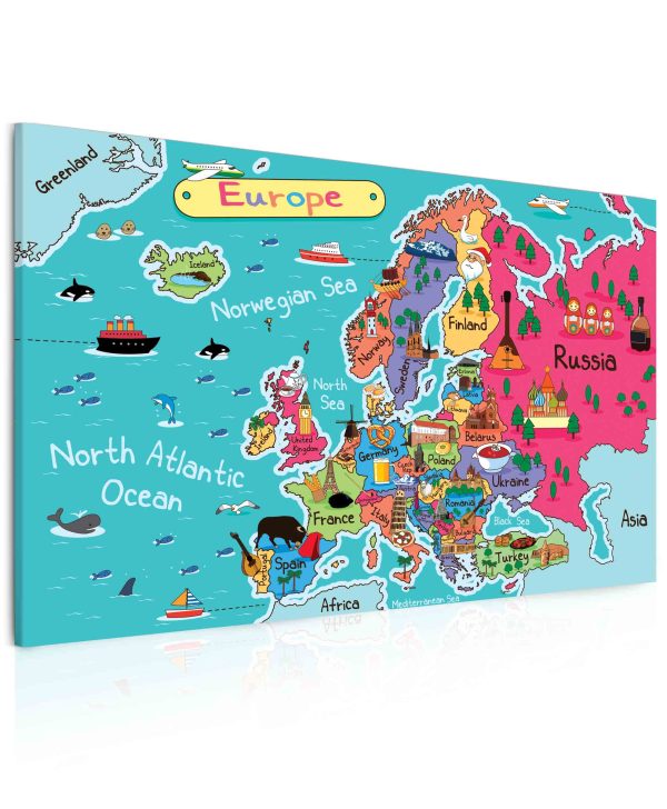 Mapa Evropy pro děti II 180x110 cm