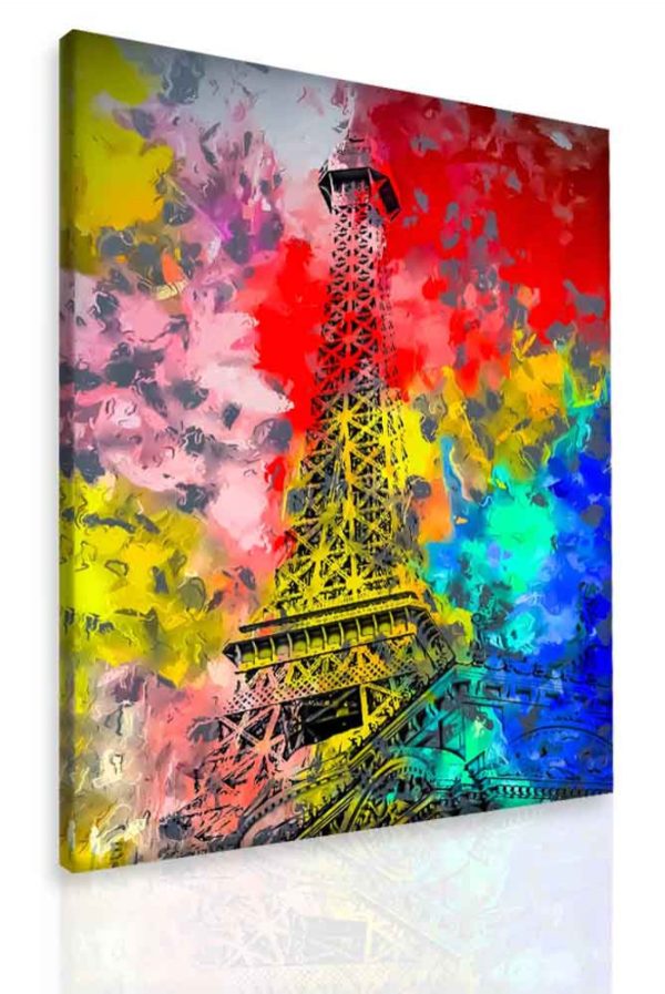 Obraz malovaná Eiffelova věž 80x120 cm