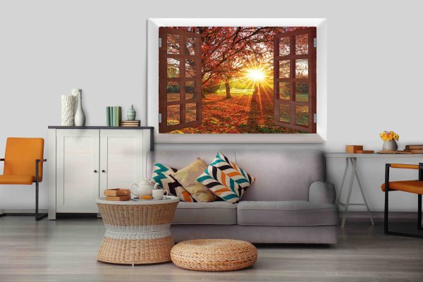 Obraz podzimní slunce za oknem 100x80 cm - Image 2