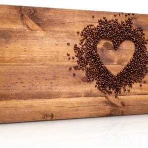 Obraz zrnka kávy ve tvaru srdce