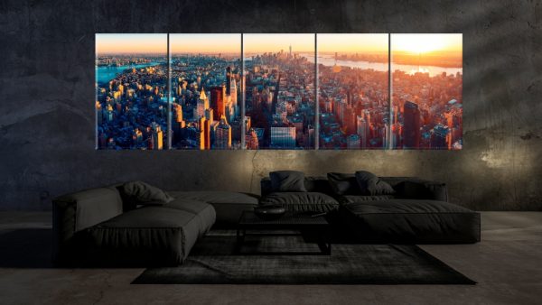Vícedílný obraz Manhattan na dlani 150x50 cm - Image 2