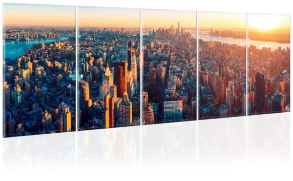 Vícedílný obraz Manhattan na dlani 250x80 cm