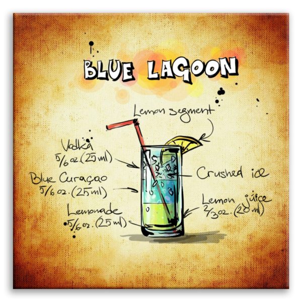 Obraz cedule Blue Lagoon 30x30 cm - Image 3