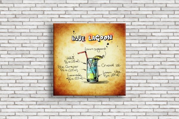 Obraz cedule Blue Lagoon 30x30 cm - Image 2