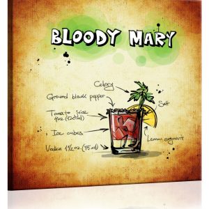 Obraz cedule Bloody Mary 40x40 cm