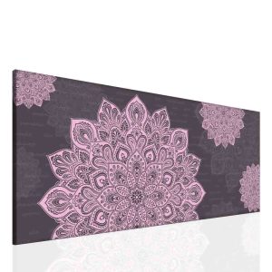 Mandala fialový obraz