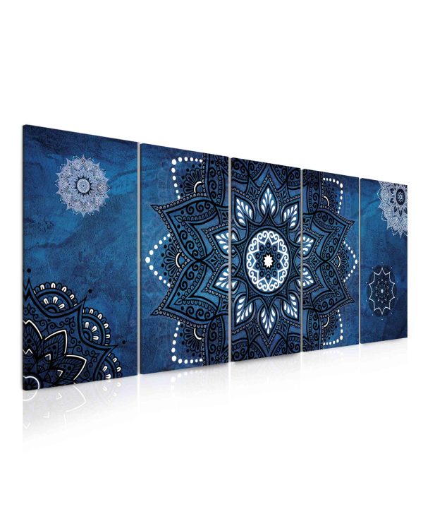 Obraz Kouzelná mandala modrá 175x70 cm